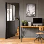 Bloc-porte atelier vitre Atelier, noir H.204 x l.73 cm, poussant gauche
