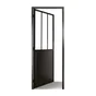 Bloc-porte atelier vitre Atelier, noir H.204 x l.73 cm, poussant gauche