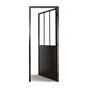 Bloc-porte atelier vitre Atelier, noir H.204 x l.73 cm, poussant droit