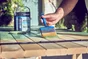 Peinture exterieure bois, mdf, osb Conditions extremes LUXENS vert provence sati