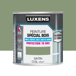 Peinture exterieure bois, mdf, osb Conditions extremes LUXENS vert provence sati
