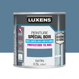 Peinture exterieure bois, mdf, osb Conditions extremes LUXENS bleu provence sati