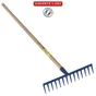 Râteau 14 dents droites soudées avec manche en bois, PERRIN, L.150 cm
