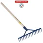 Râteau d'entreprise 16 dents avec manche en bois, PERRIN, L.150 cm