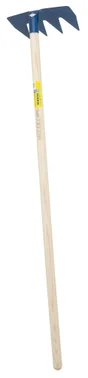 Griffe en  acier forgé, a gravier et remblai avec manche bois, PERRIN, L.150 cm