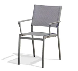 Fauteuil de jardin DCB GARDEN Stockholm en aluminium noir