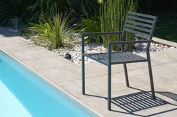 Fauteuil de jardin DCB GARDEN Gaston en aluminium noir