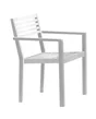 Fauteuil de jardin DCB GARDEN Gaston en aluminium gris / argent