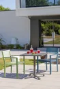 Fauteuil de jardin DCB GARDEN Gaston en aluminium bleu
