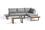 Salon bas de jardin en aluminium Tokyo gris anthracite, 4 personnes