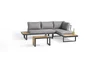 Salon bas de jardin en aluminium Tokyo gris anthracite, 4 personnes
