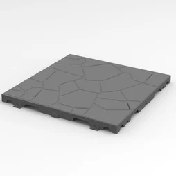 Dalle clip SNAPTILE, gris, L. 38 x L. 38 cm x Ep. 25 mm