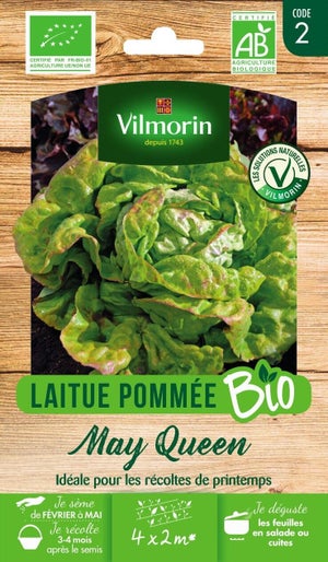Graines de potager laitue may queen bio VILMORIN 2 g