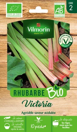 Graines de potager rhubarbe victoria bio VILMORIN 0.5 g