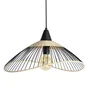 Suspension 1x e27 rotin noir / naturel SEYNAVE Kasteli D.45 cm