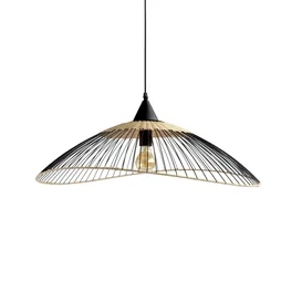 Suspension 1x e27 rotin noir / naturel SEYNAVE Kasteli D.65 cm