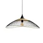 Suspension 1x e27 rotin noir / naturel SEYNAVE Kasteli D.65 cm