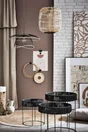 Suspension 1x e27 rotin noir / naturel SEYNAVE Kasteli D.65 cm