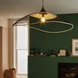 Suspension 1x E27 max 40 W, éthnique métal noir / naturel SEYNAVE Kasteli diam. 100 cm