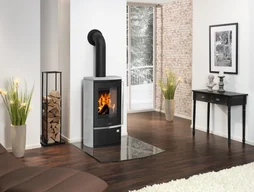 Poêle à bûche JUSTUS Reno r gris, 6 kW