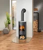 Poêle à bûche JUSTUS Mino 2.0 gris, 5 kW