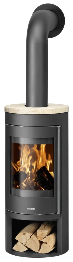 Poêle à bûche JUSTUS Mino 2.0 noir / beige, 5 kW