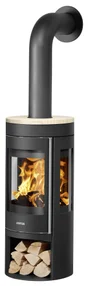 Poêle à bûche JUSTUS Mino trios 2.0 beige / noir, 5 kW