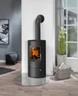 Poêle à bûche JUSTUS Austin noir, 5 kW