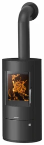 Poêle à bûche JUSTUS Austin noir, 5 kW
