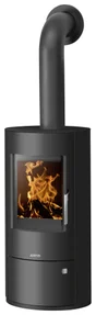 Poêle à bûche JUSTUS Austin noir, 5 kW