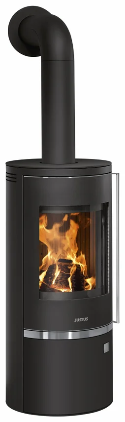 Poêle à bûche JUSTUS Faro 2.0 porte fonte noir, 6 kW