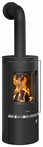 Poêle à bûche JUSTUS Faro 2.0 porte fonte noir, 6 kW