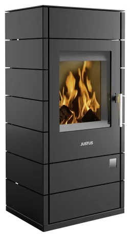 Poêle à bûche JUSTUS Tova w+ noir, 6 kW