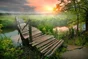 Plexiglass imprimé natural sunset, multicouleur ARTIS l.97 x H.65 cm