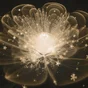Plexiglass imprimé fleur de lumière ARTIS l.90 x H.90 cm