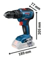 Perceuse a percussion sans fil BOSCH PROFESSIONAL, 18 V 2 Ah, 2 batteries GSB 18