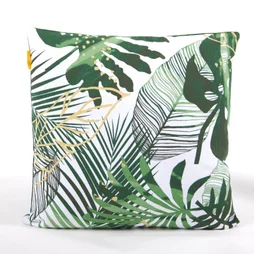 Coussin coton imprime 45x45cm jungle forest