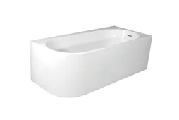 Baignoire semi-îlot l.75 x L.170 cm, blanc Sophia version droite, BALNEO