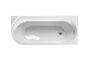 Baignoire semi-îlot l.75 x L.170 cm, blanc Sophia version droite, BALNEO