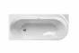 Baignoire semi-îlot l.75 x L.170 cm, blanc Sophia version gauche, BALNEO