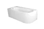 Baignoire semi-îlot l.80 x L.180 cm, blanc Sophia version gauche, BALNEO