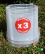 Lot de 3 rehausses pour cloches potagères à forcer MODUL'O