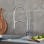 Mitigeur de cuisine avec douchette chrome GROHE Get clova
