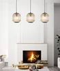 Suspension  métal noir bois EGLO HANOI 3xE27 max 28W L.91 cm