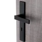 2 poignees de porte Nathan/loft trou de cle ALPERTEC, acier entraxe 195 mm