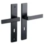 2 poignees de porte Nathan/loft trou de cle ALPERTEC, acier entraxe 195 mm