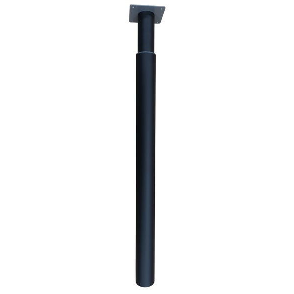 Pied de table, noir, diamètre 6 cm x hauteur réglable de 70 à 110 cm