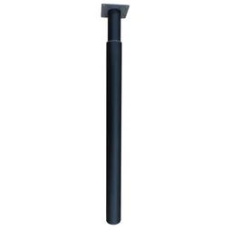 Pied de table, noir, diamètre 6 cm x hauteur réglable de 70 à 110 cm