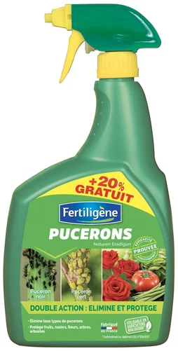 Traitement des insectes antipucerons FERTILIGENE , pourarbres fruitiers, arbustes, plantes décoratives et légumes, 800 ml + 20% gratuit