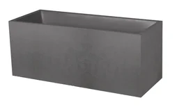 Jardinière polypropylène EDA L.99.5 x l.99.5 x H.43.5 cm anthracite 98L